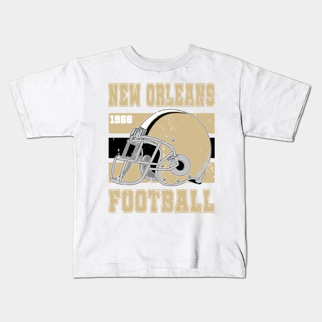 New Orleans Retro Football Kids T-Shirt by Arestration